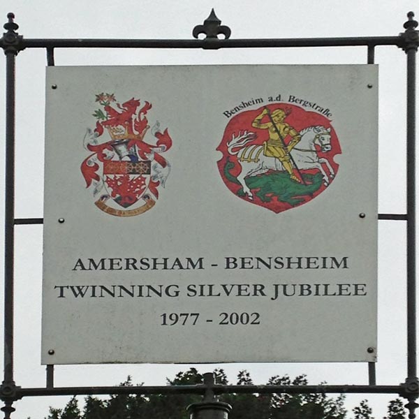 amersham bensheim twinning jubilee plaque