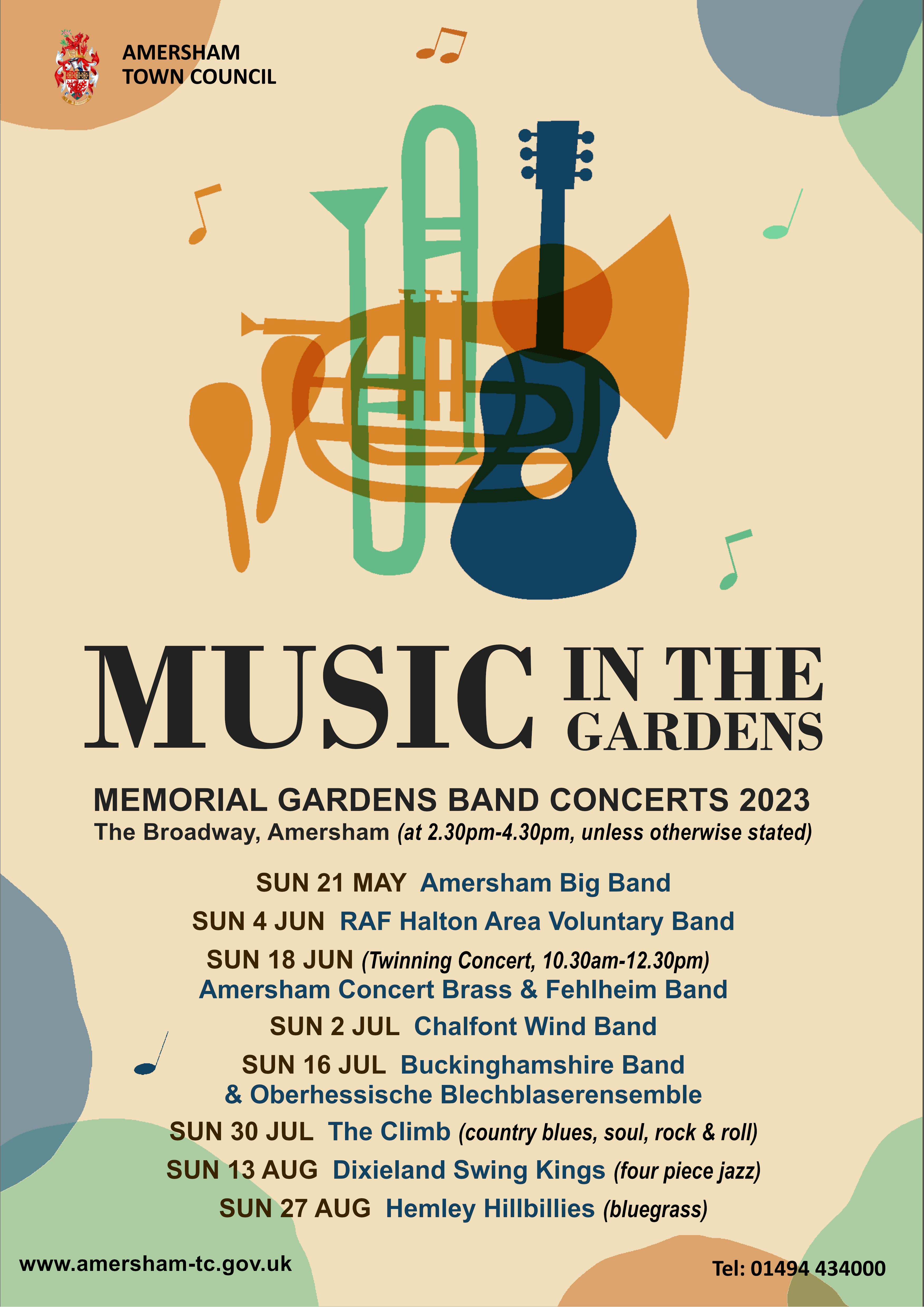 Music in the Memorial Gardens starting in May!! Amersham Town Council