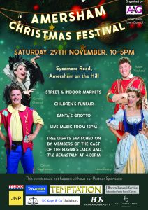 Amersham-on-the-Hill Christmas Festival Tomorrow — Saturday 29th November | 10am–5pm | Amersham-on-the-Hill