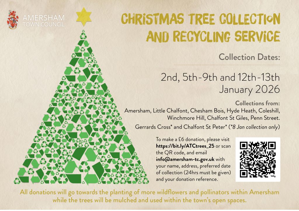 Amersham Town Council Christmas Tree Collection and Recycling Service
