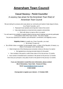 Councillor Vacancy
